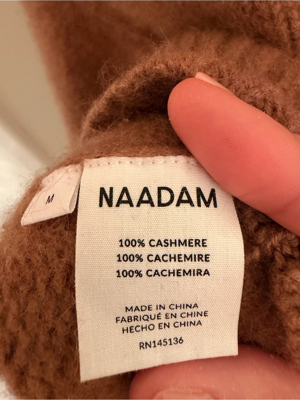 NAADAM 100%premium Cashmere Relaxed Ribbed
Turtleneck Sweater - Mocha Brown - Picture 8 of 12